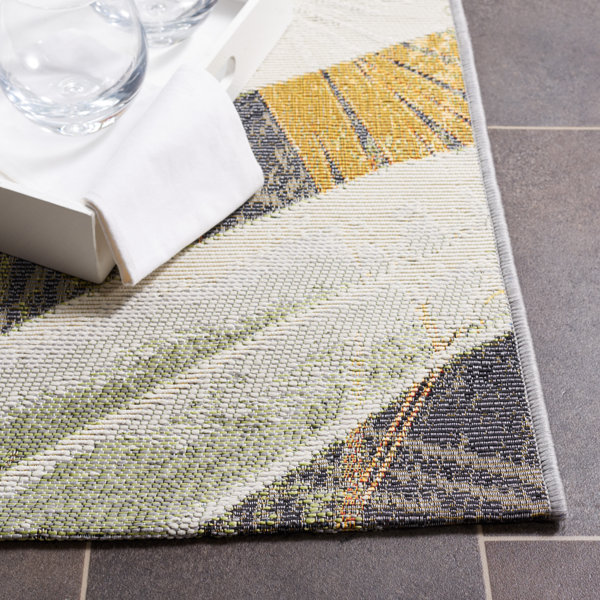 Bay Isle Home Hahira Black/Green/Gold Indoor/Outdoor Rug Wayfair